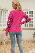 Load image into Gallery viewer, Printed Dropped Shoulder Round Neck Sweater
