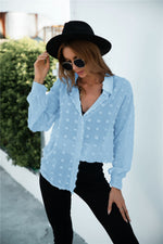 Load image into Gallery viewer, Swiss Dot Button Blouse

