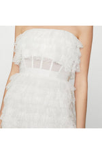 Load image into Gallery viewer, Lace Ruffle Strapless Dress

