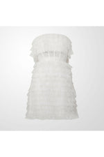 Load image into Gallery viewer, Lace Ruffle Strapless Dress
