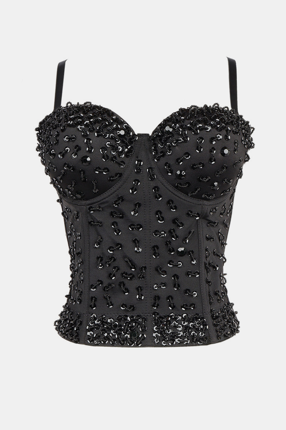 Sequined Bustier Boning