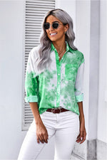 Load image into Gallery viewer, Tie Dye Button Collar Neck Shirt
