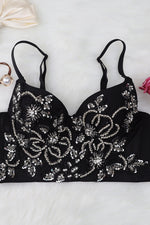 Load image into Gallery viewer, Floral Adjustable Strap Beaded Bustier
