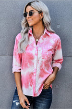 Load image into Gallery viewer, Tie Dye Button Collar Neck Shirt
