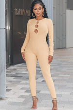 Load image into Gallery viewer, Cutout Round Neck Jumpsuit

