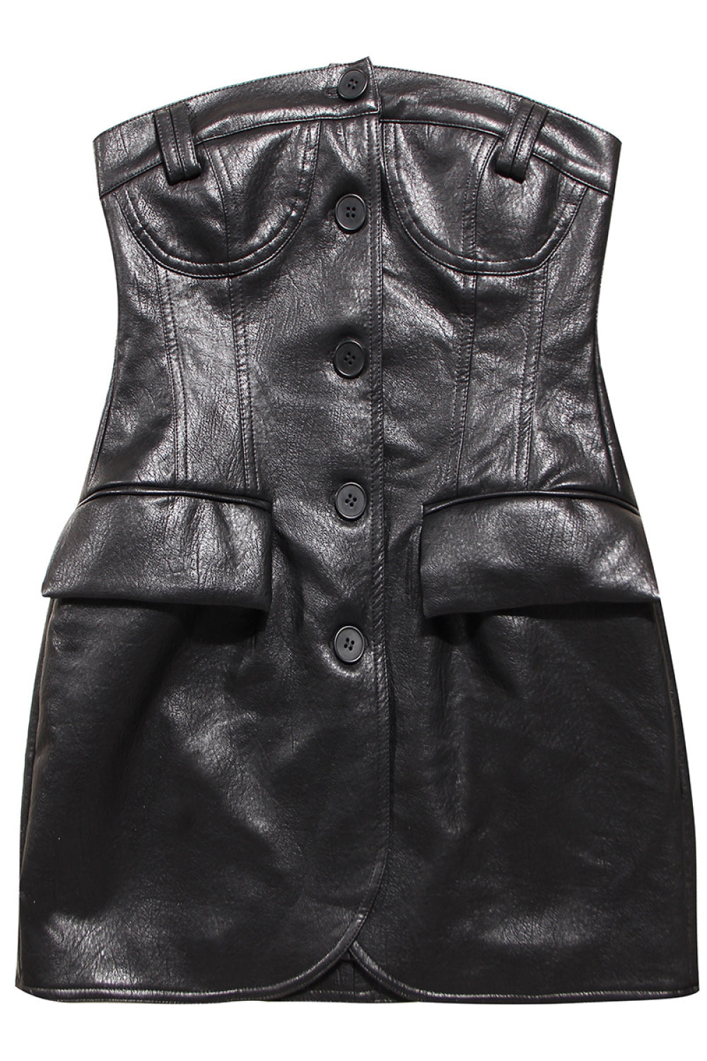 Solid Suit Leather Dress Set