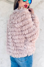 Load image into Gallery viewer, Faux Fur Fringe Jacket
