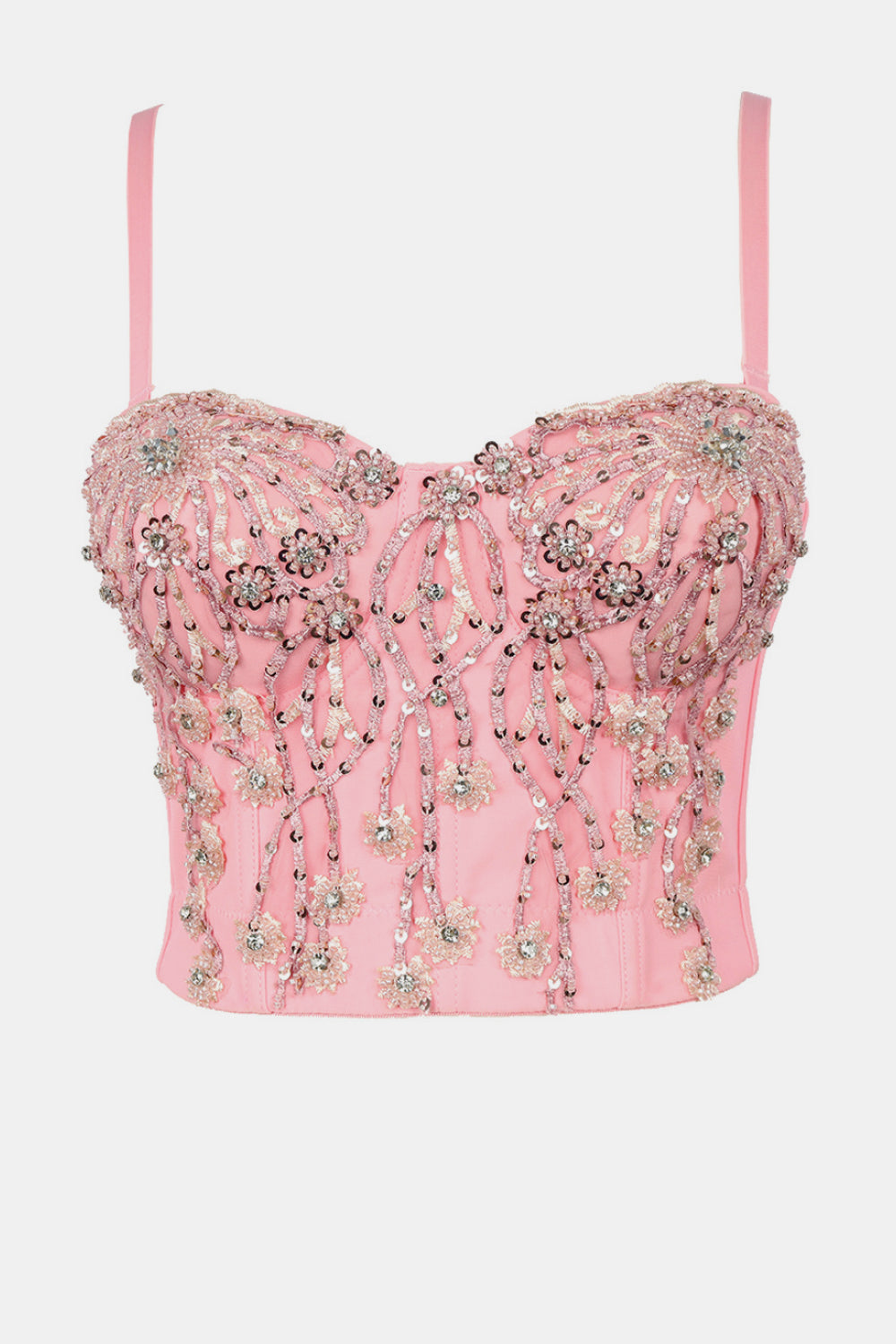Beaded and Sequined Bustier