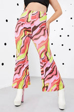 Load image into Gallery viewer, Plus Size Multicolor Flare Leg Pants
