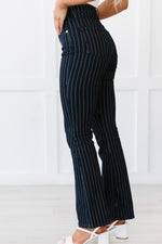 Load image into Gallery viewer, Pinstripe Petite Bootcut Jeans
