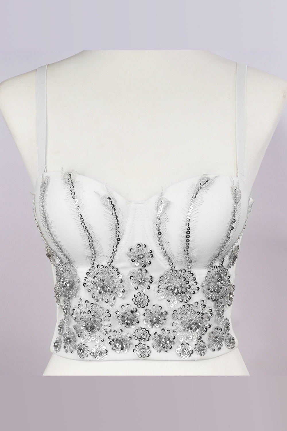 Floral Beaded Bustier