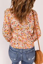 Load image into Gallery viewer, Floral Peplum Blouse
