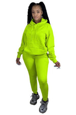 Load image into Gallery viewer, Two Piece Set Hooded Sweatshirts Pencil Jogger Sweatpants Suit Tracksuit

