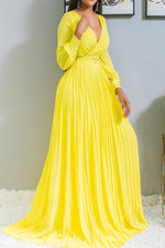 Load image into Gallery viewer, Maxi Dresses Women Party Pleated Dress Long Elegant
