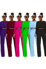 Load image into Gallery viewer, Women Two Piece Casual Suits Long Sleeve Pants
