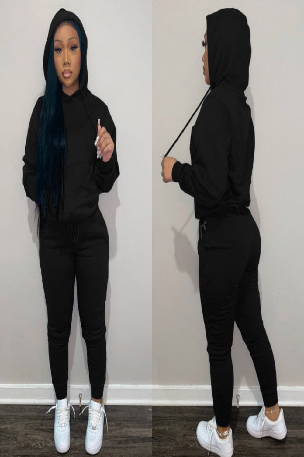 Women's Two Piece Tops Bodycon Long Pants Winter