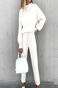 Turtleneck Pullover and Pencil Pants Set