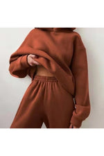 Load image into Gallery viewer, Womens Tracksuit Autumn Plus Fleece Sweatshirts Two Piece Set Casual Oversized
