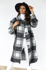 Load image into Gallery viewer, Winter Checked Jackets Coats Overcoat
