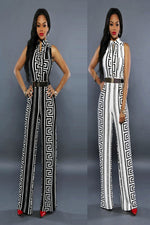 Load image into Gallery viewer, Print Sleeveless Jumpsuit Long Pants
