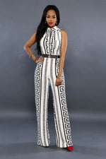 Load image into Gallery viewer, Print Sleeveless Jumpsuit Long Pants
