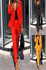 Load image into Gallery viewer, Blazers Pencil Pants Suit Office Lady Two Piece Set
